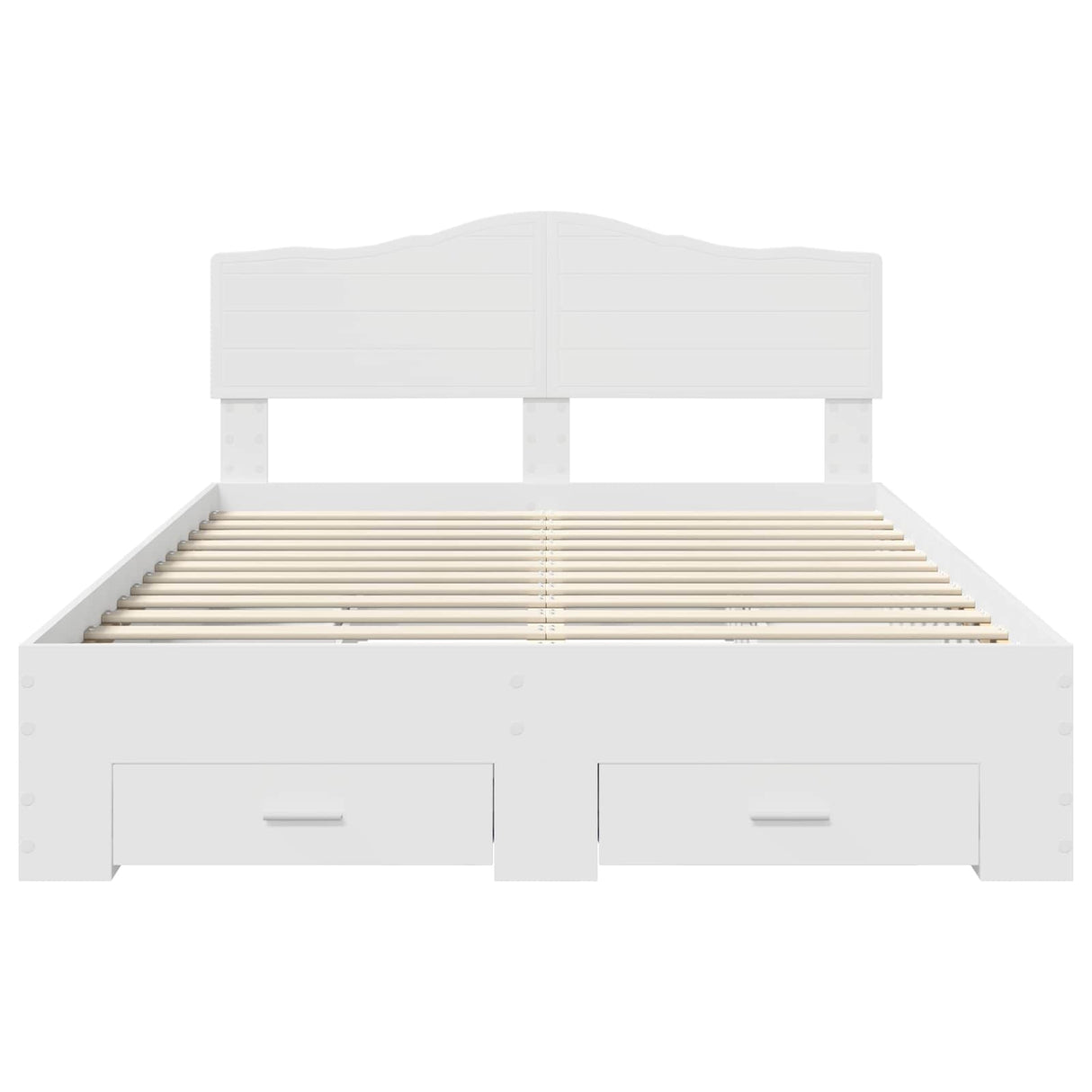 Bed Frame with Headboard White 150 x 200 cm Engineered Wood