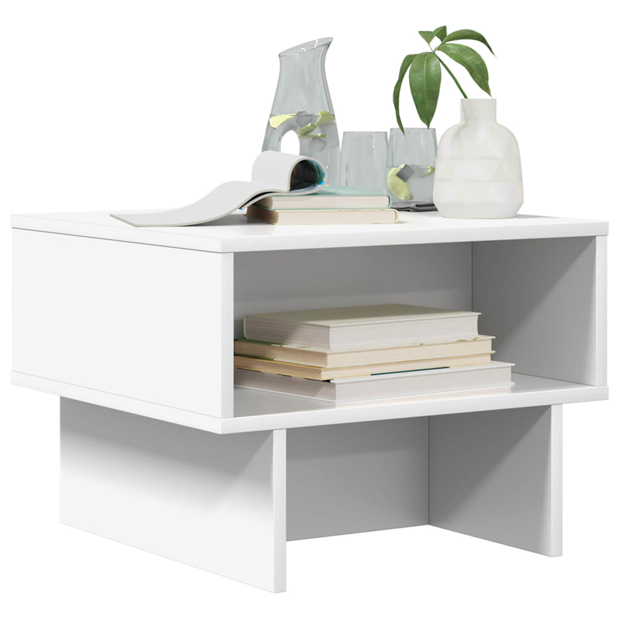 Coffee Table White 48 x 46 x 35 cm Engineered Wood