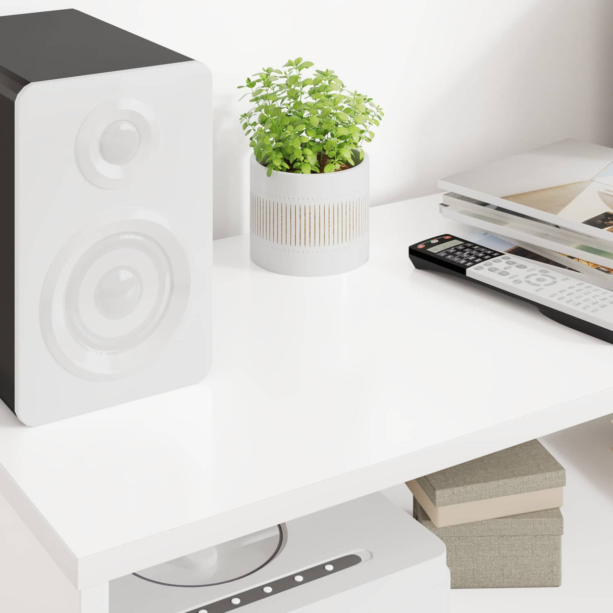 TV Cabinet White 80 x 35 x 40 cm Engineered Wood