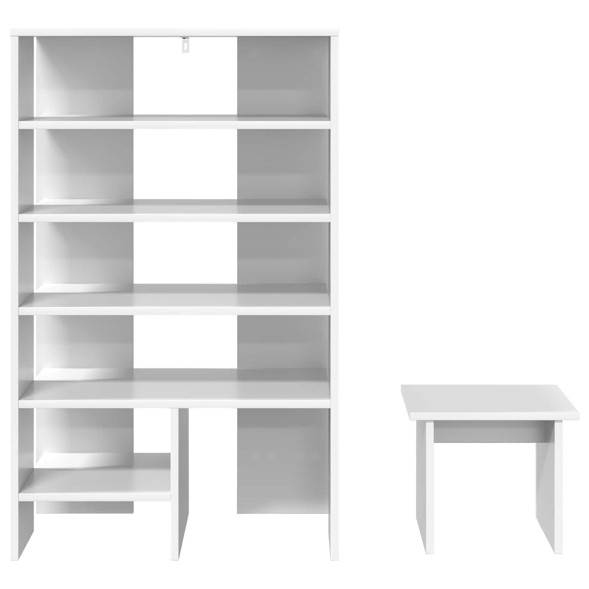 Shoe Cabinet with Shelf 2 pcs White Engineered Wood