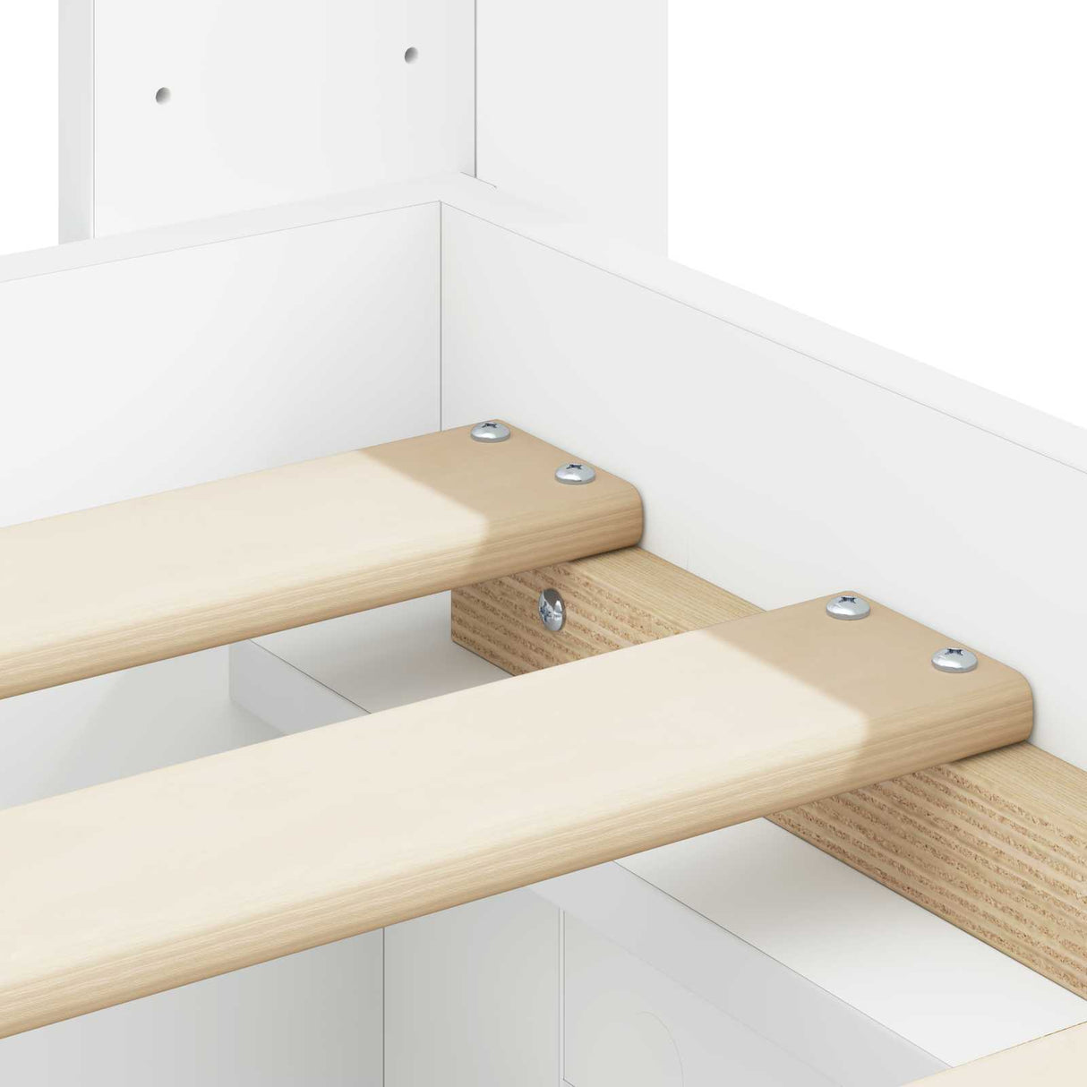 Bed Frame with Storage and Headboard White 150 x 200 cm