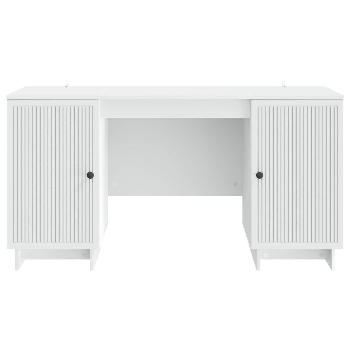 Desk White Engineered Wood 142.5 x 50 x 75 cm