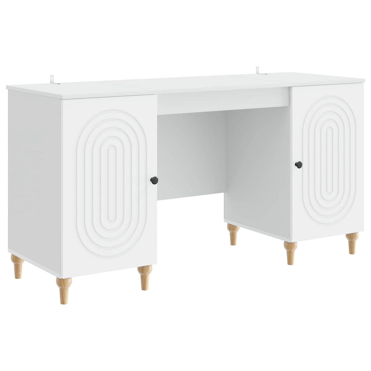 Desk with Shelf White 142.5 x 50 x 75 cm Engineered Wood