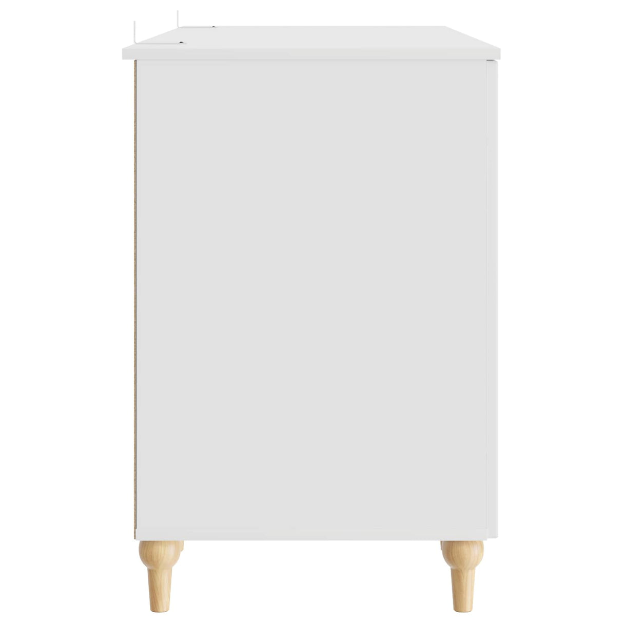 Desk with Shelf White 142.5 x 50 x 75 cm Engineered Wood
