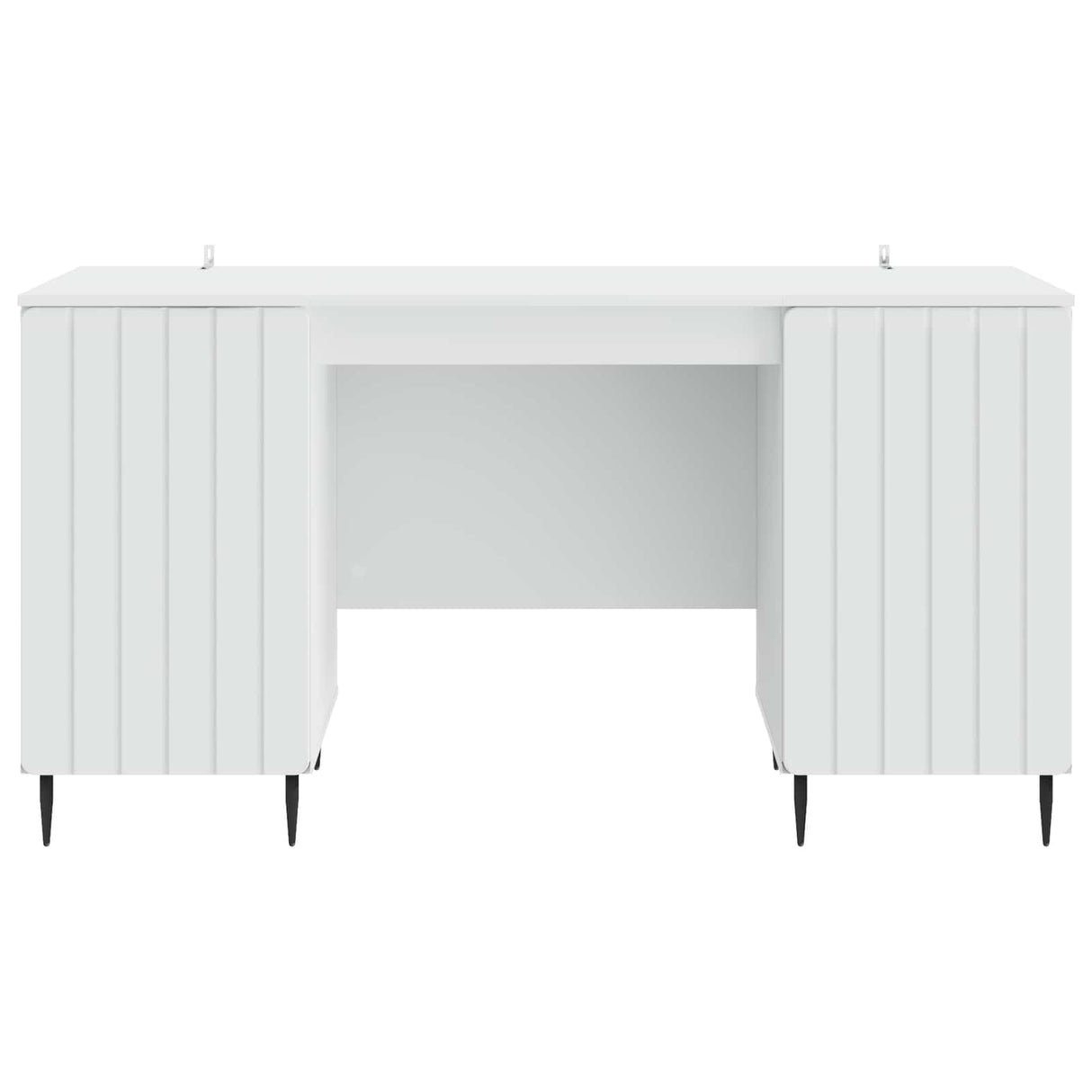 Desk with Shelf White 142.5 x 50 x 75 cm Engineered Wood