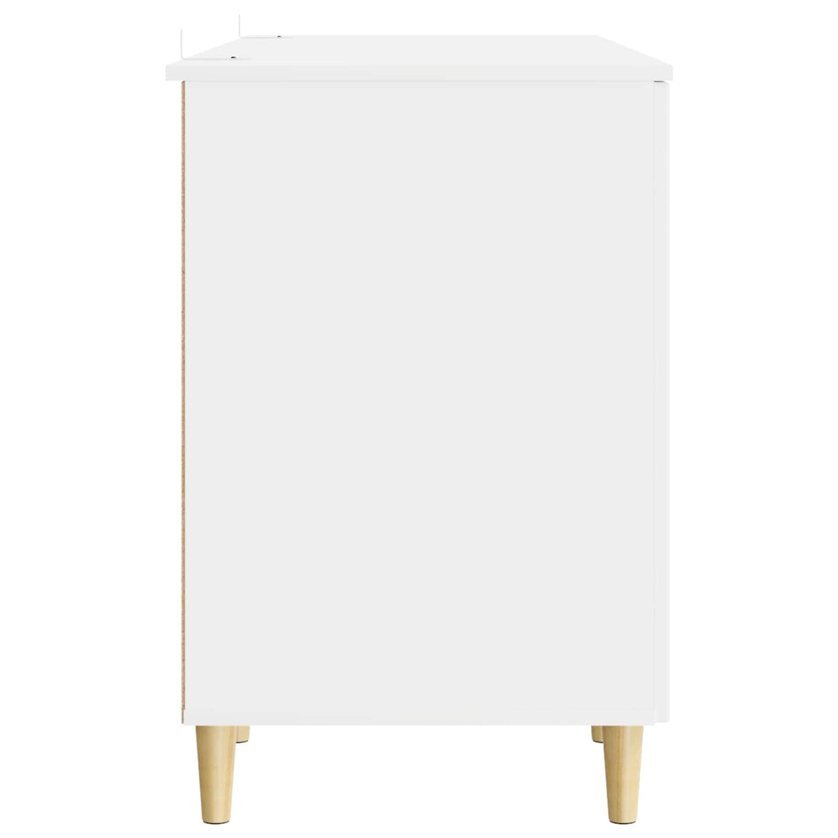 Desk with Shelf White 142.5 x 50 x 75 cm Engineered Wood