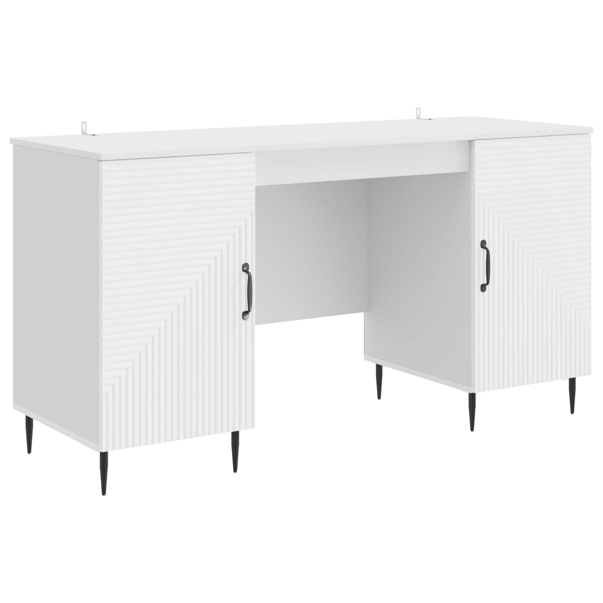 Desk with Shelf White 142.5 x 50 x 75 cm Engineered Wood