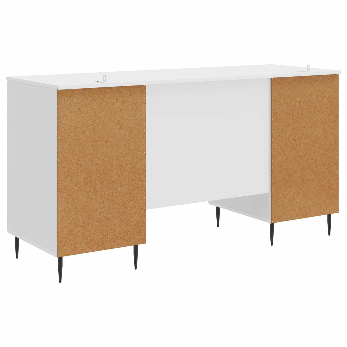Desk with Shelf White 142.5 x 50 x 75 cm Engineered Wood
