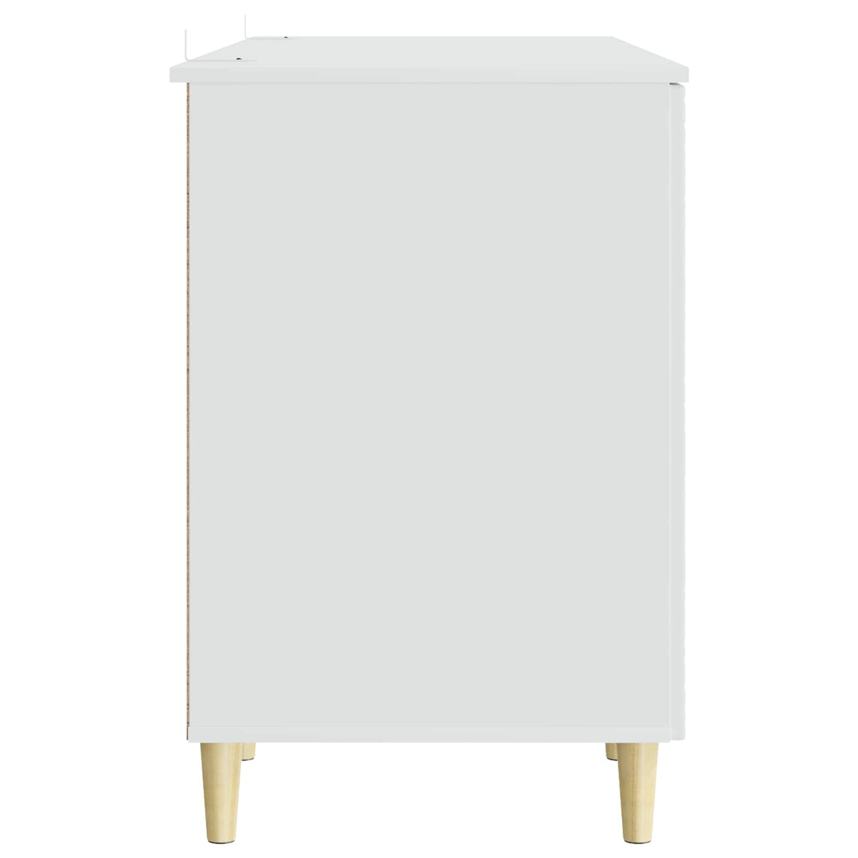 Desk White Engineered Wood 142.5 x 50 x 75 cm