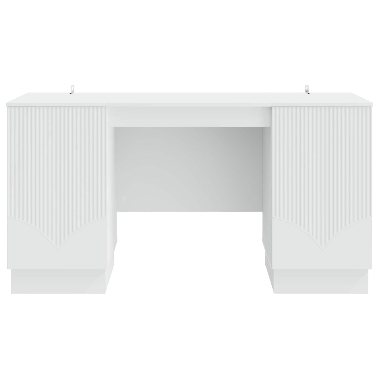 Desk with Shelf White 142.5 x 50 x 75 cm Engineered Wood