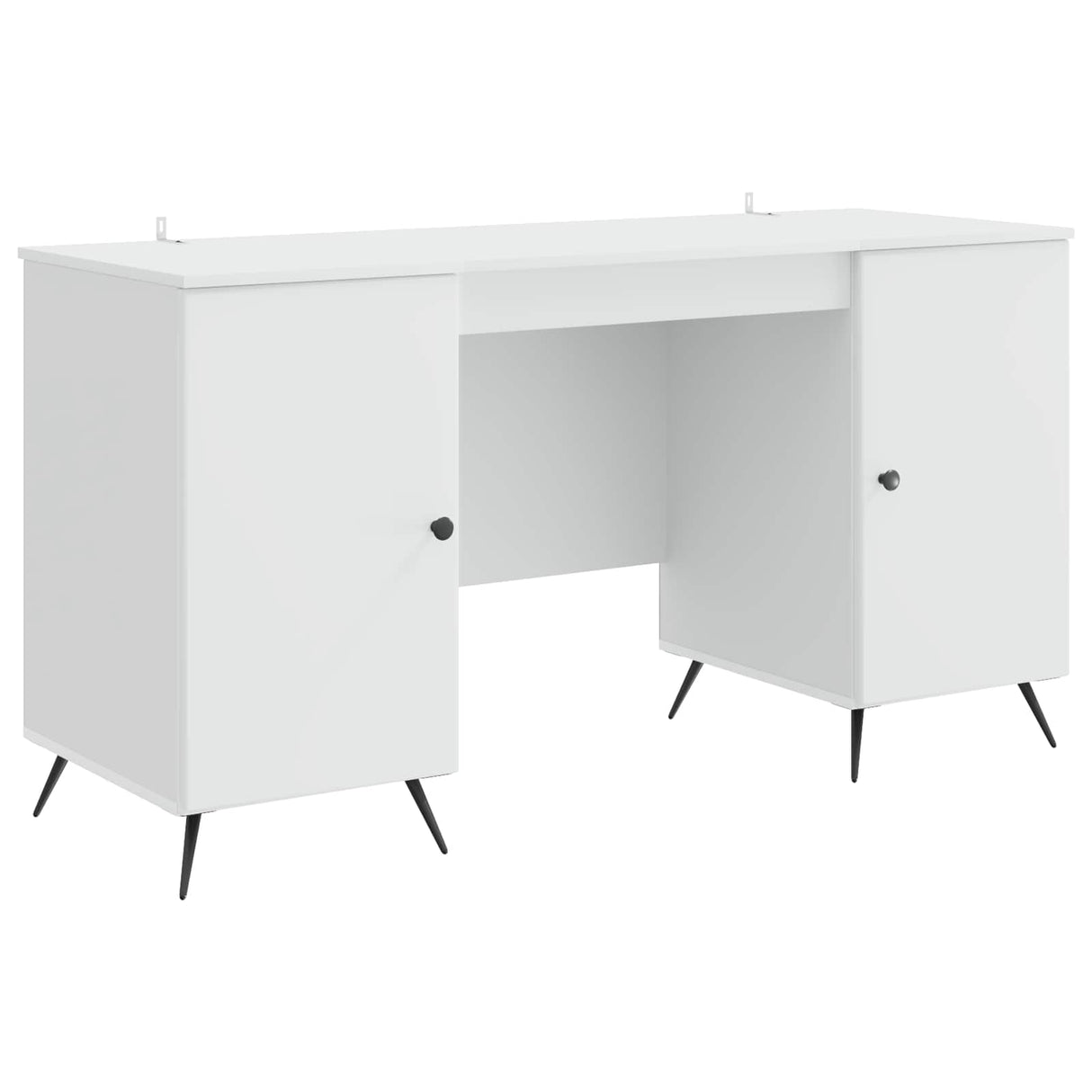 Desk with Shelf White 142.5 x 50 x 75 cm Engineered Wood