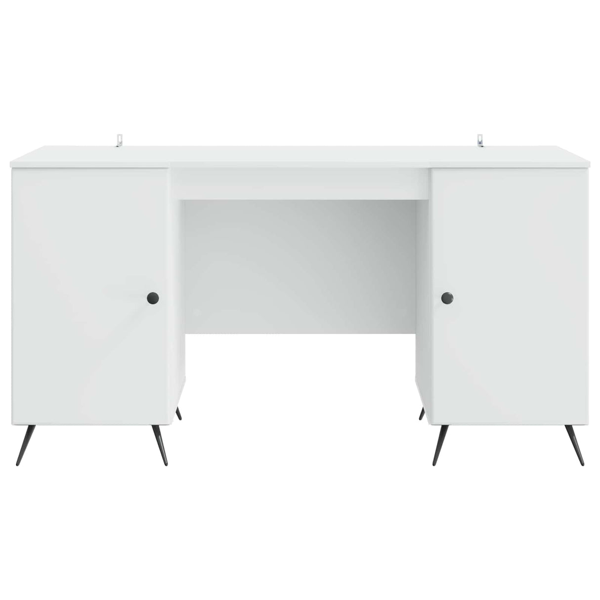 Desk with Shelf White 142.5 x 50 x 75 cm Engineered Wood