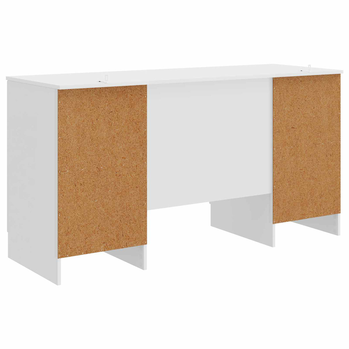 Desk with Shelf White 142.5 x 50 x 75 cm Engineered Wood