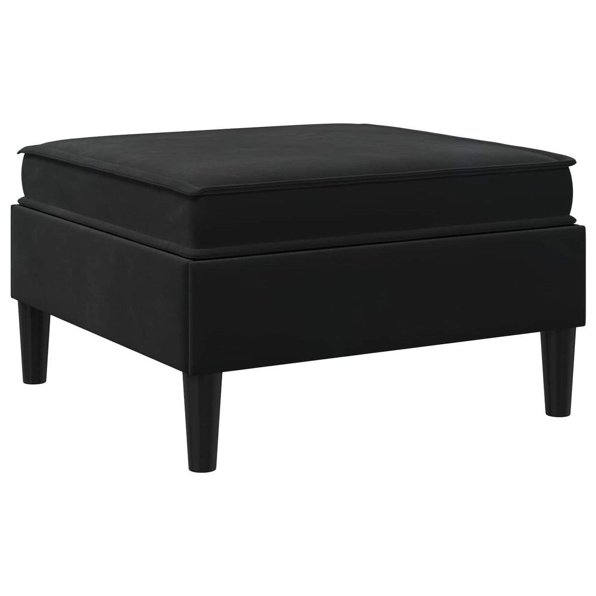 Sofa Stool with Storage Black Velvet