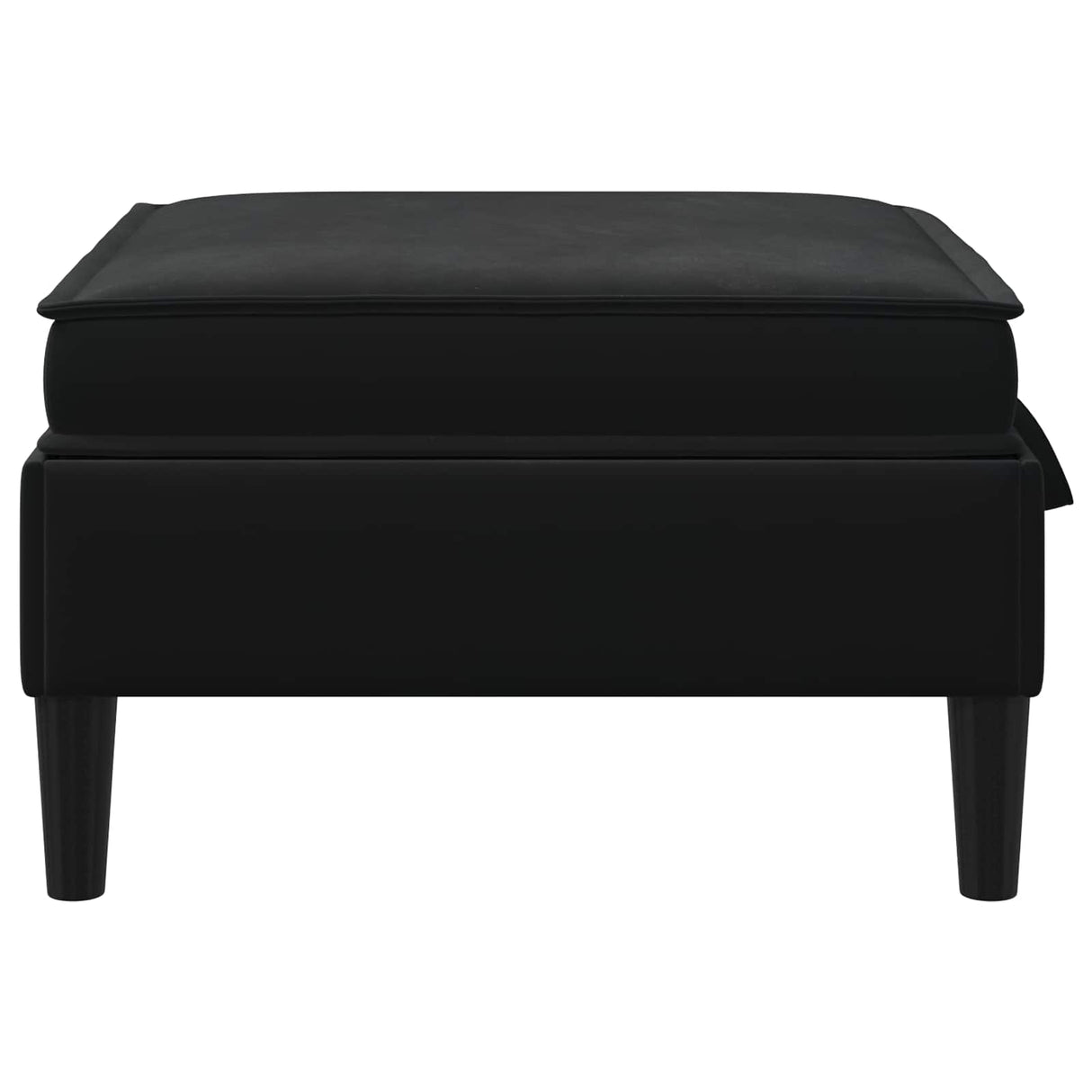 Sofa Stool with Storage Black Velvet