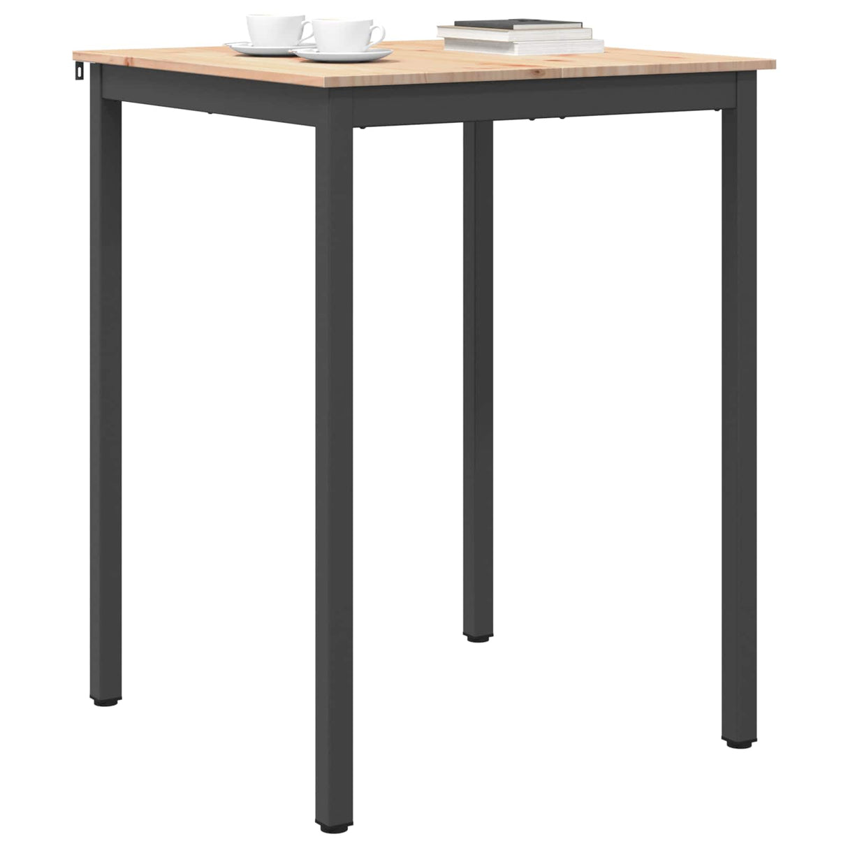 Bar Table Natural 80 x 80 x 105 cm Solid Pine Wood