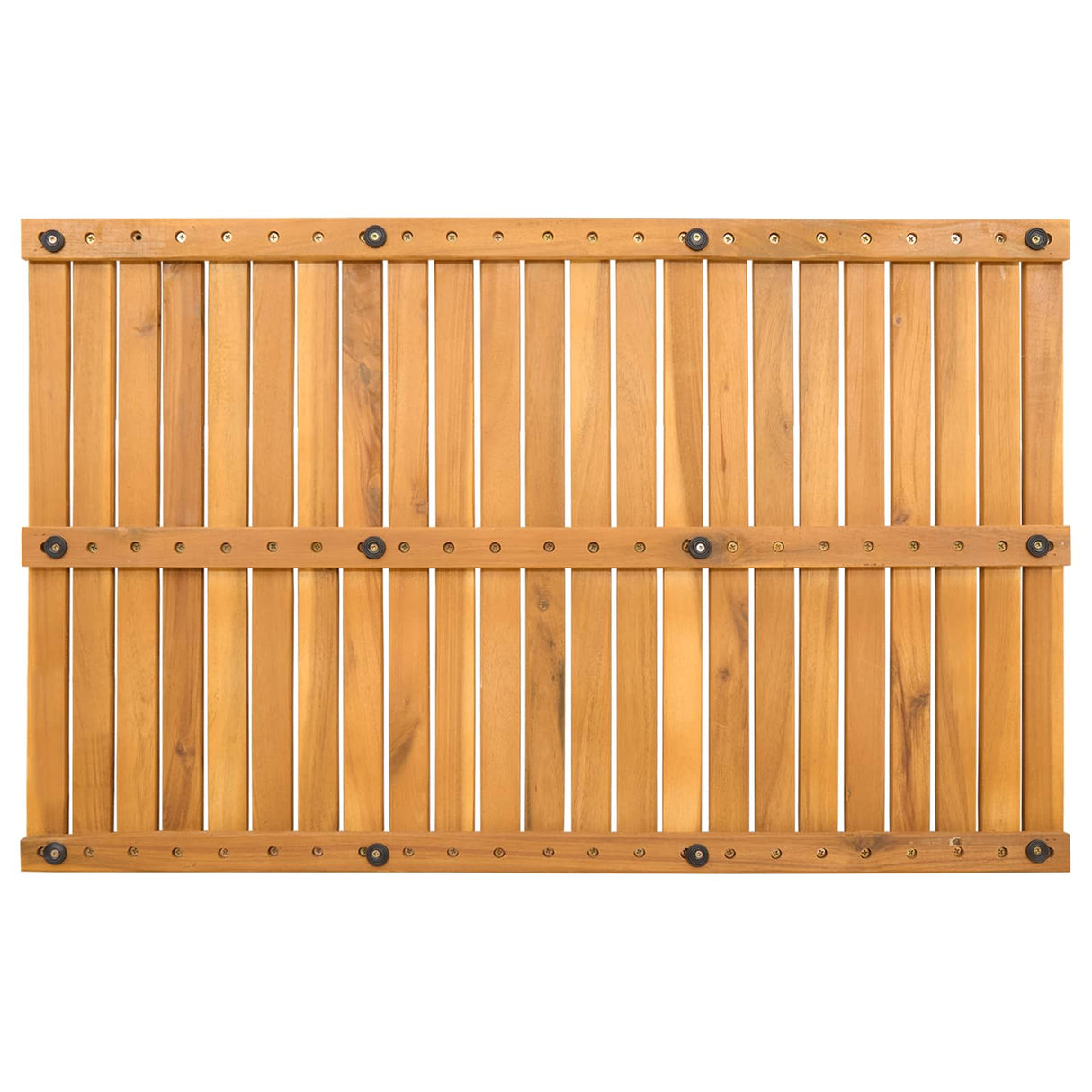 Bath Mat Plain Brown 80 x 50 cm Solid Acacia Wood