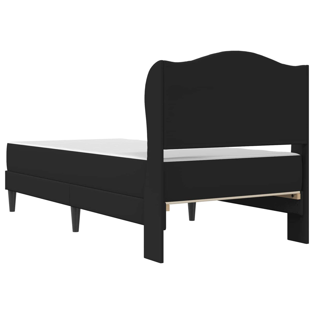 Bed Frame with Headboard Black 90 x 190 cm Faux Leather