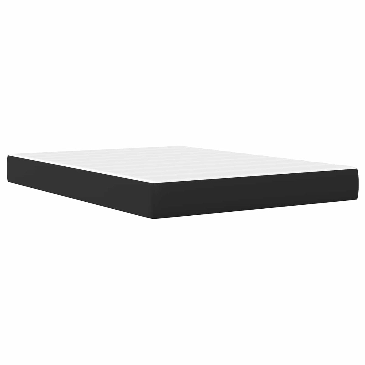Bed Frame with Mattress Black 137 x 190 cm Faux Leather