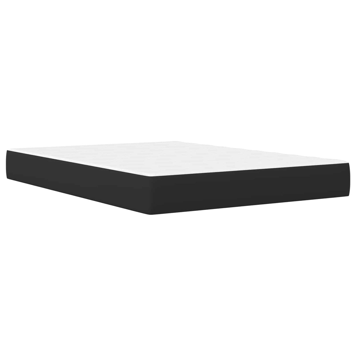 Bed Frame with Mattress Black 137 x 190 cm Faux Leather
