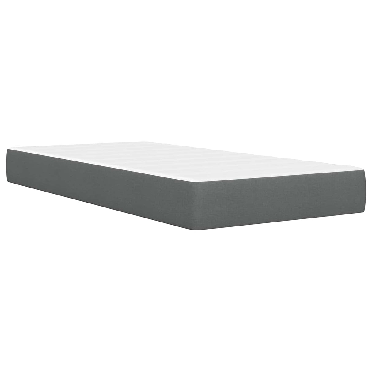 Bed Frame with Mattress Dark Grey 107 x 203 cm Fabric