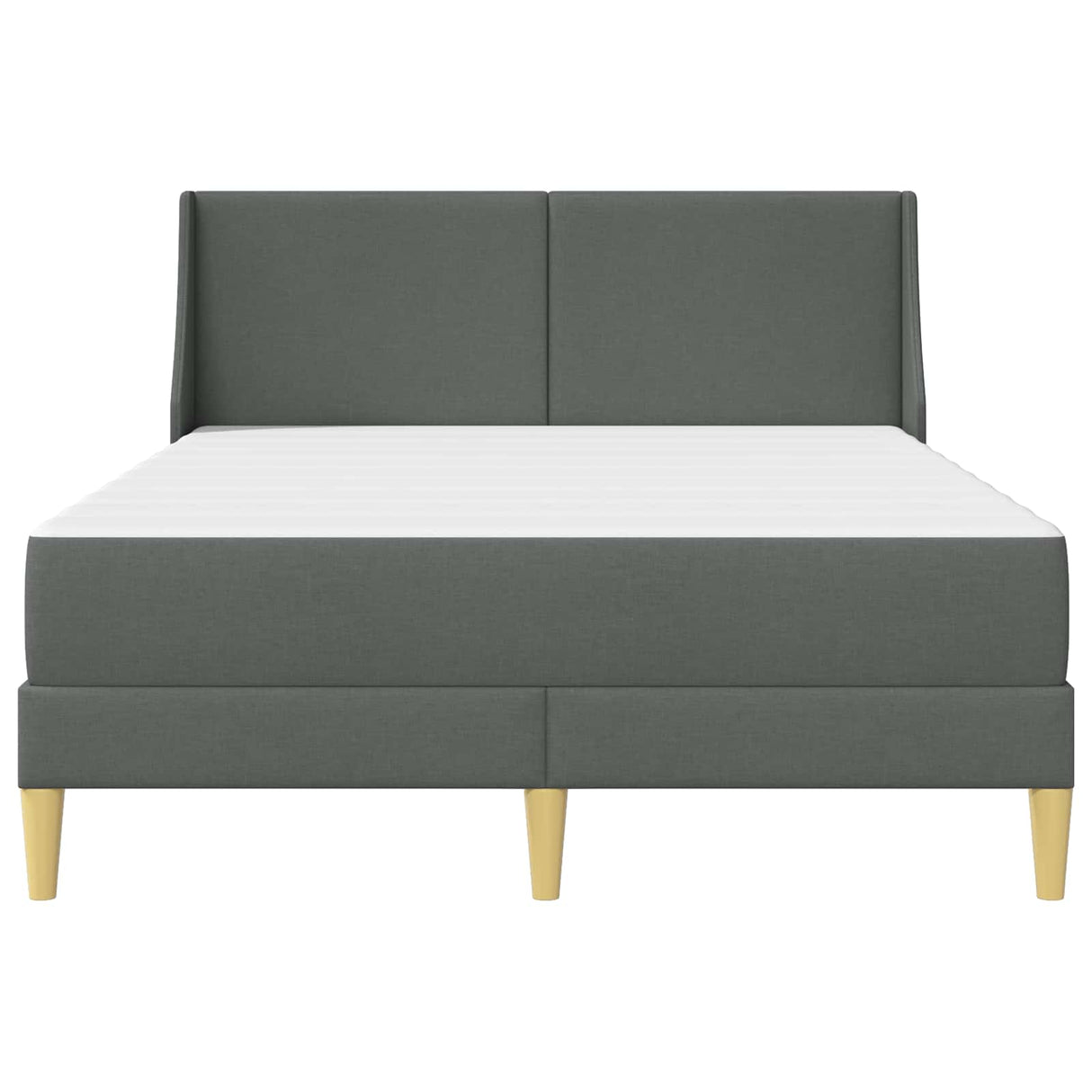 Bed Frame with Mattress Dark Grey 137 x 190 cm Fabric