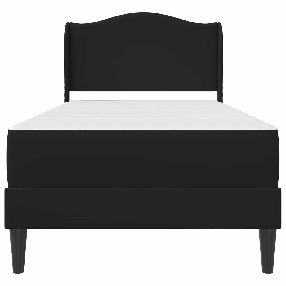 Bed Frame with Headboard Black 90 x 190 cm Faux Leather