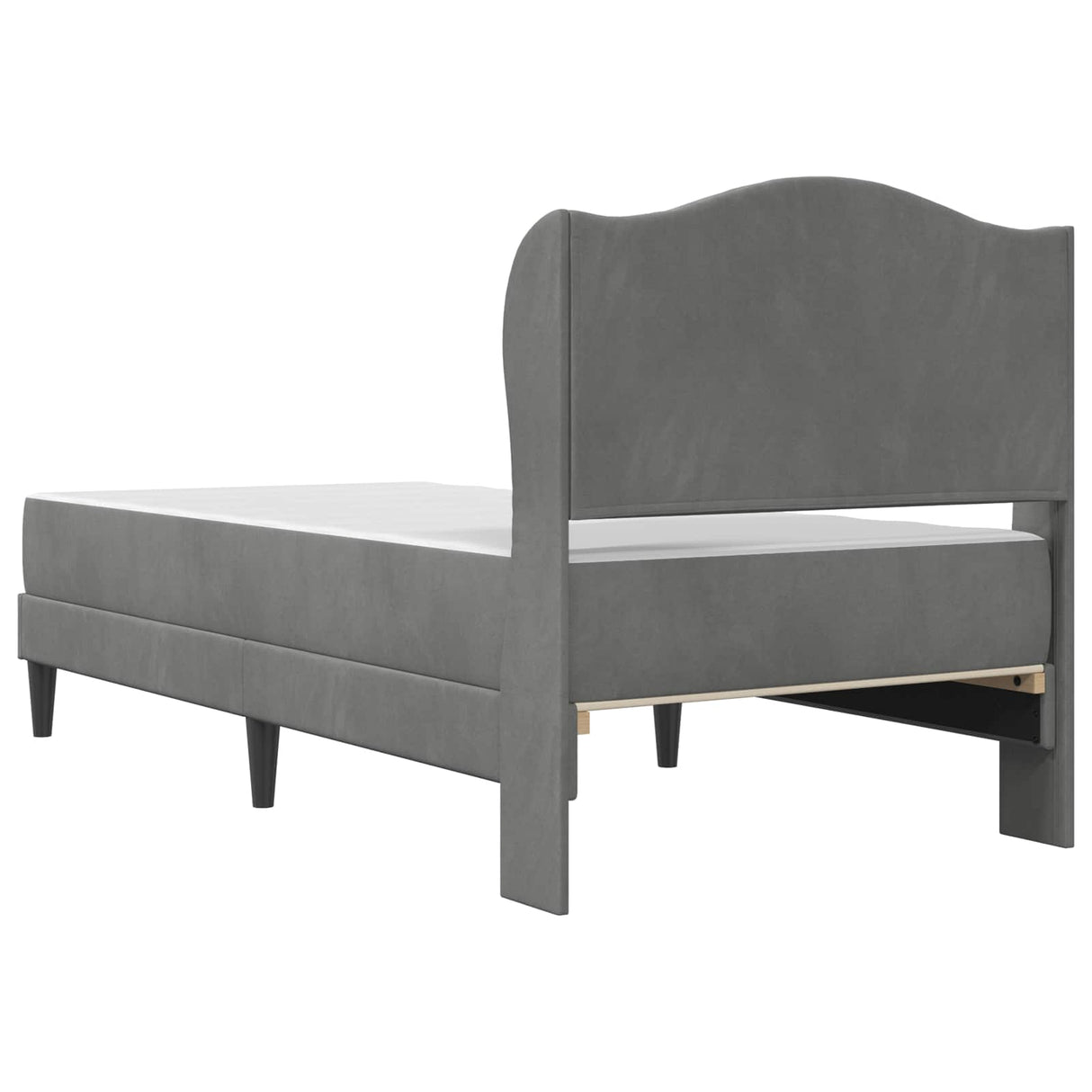 Bed Frame with Headboard Dark Grey 90 x 190 cm Velvet