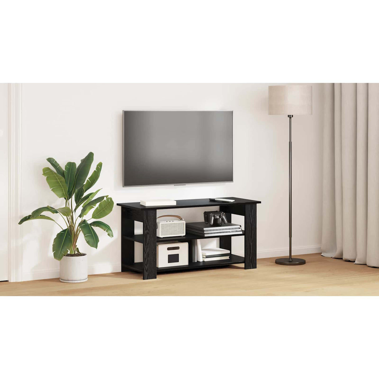 TV stand Black Oak 100 x 40 x 50 cm