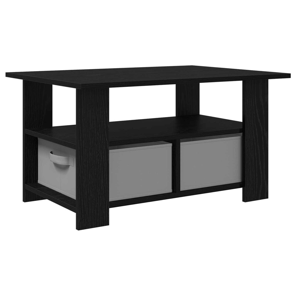 Coffee Table Black Oak 77 x 55 x 42 cm Engineered Wood