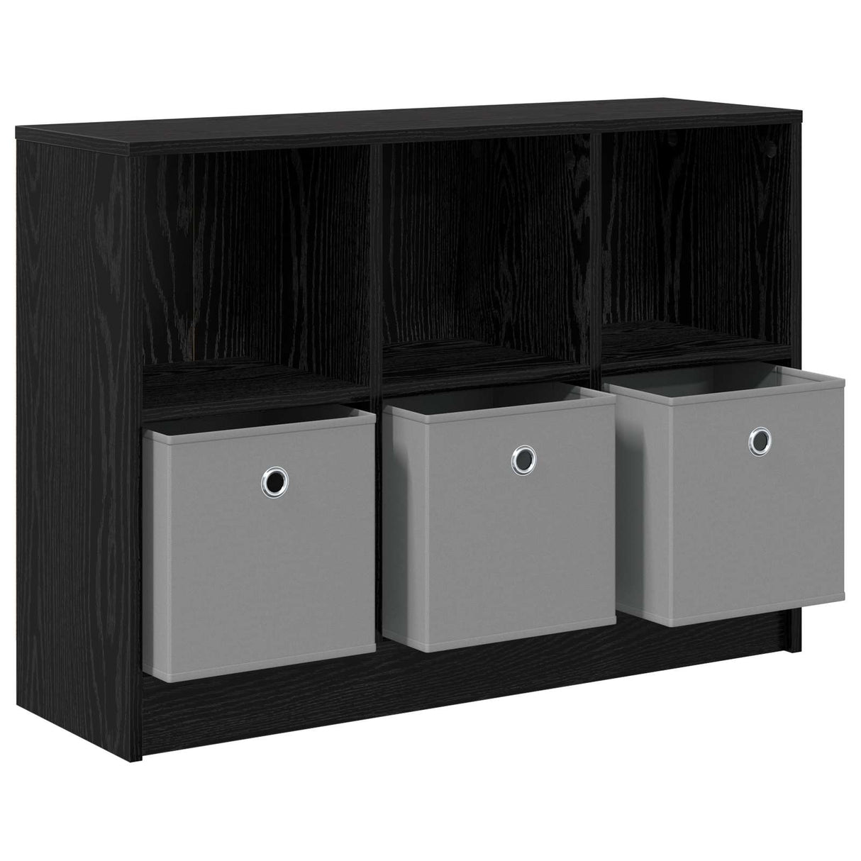 Sideboard with Drawer Black Oak 88.5 x 27.5 x 63.5 cm