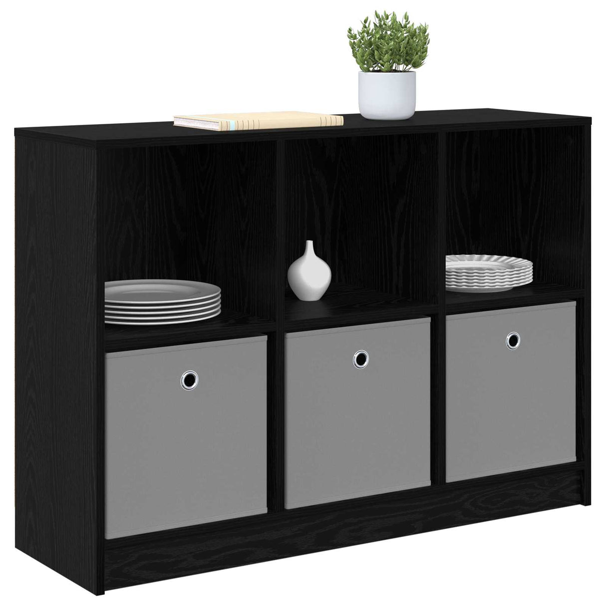 Sideboard with Drawer Black Oak 102 x 32 x 73,5 cm