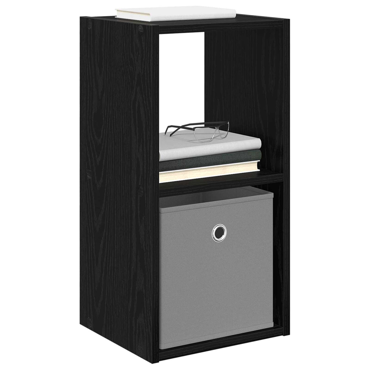 Bedside Table with Drawer 2 pcs Black Oak 30.5 x 27 x 59.5 cm