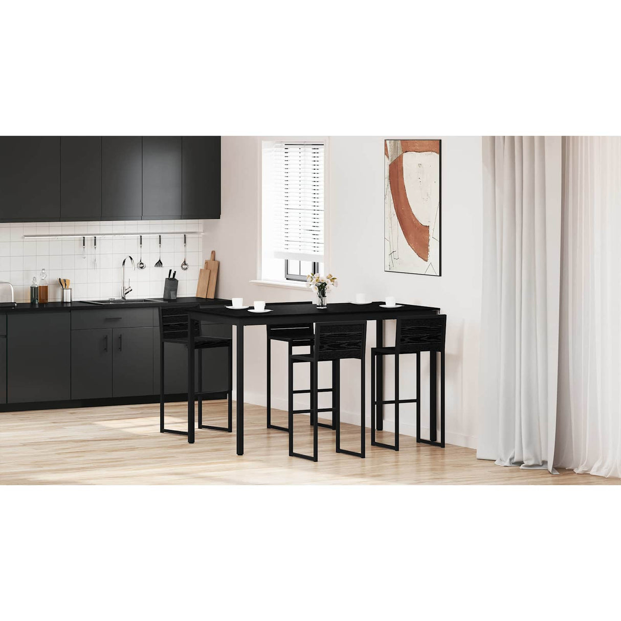 Standing Bar Table Engineered Wood Rectangular