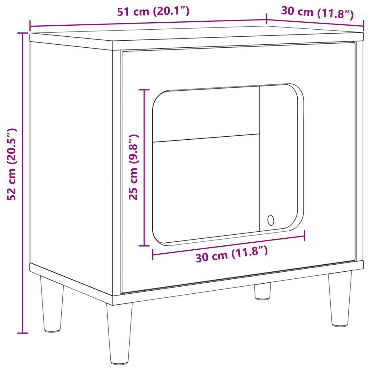 Cat House Artisian Oak 51 x 30 x 52 cm Engineered Wood