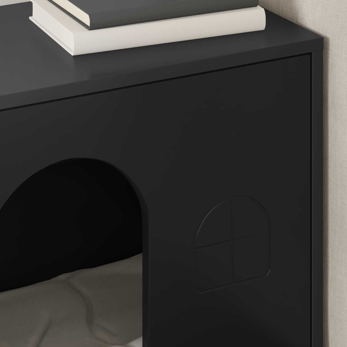 Cat House Black 51 x 30 x 52 cm Engineered Wood