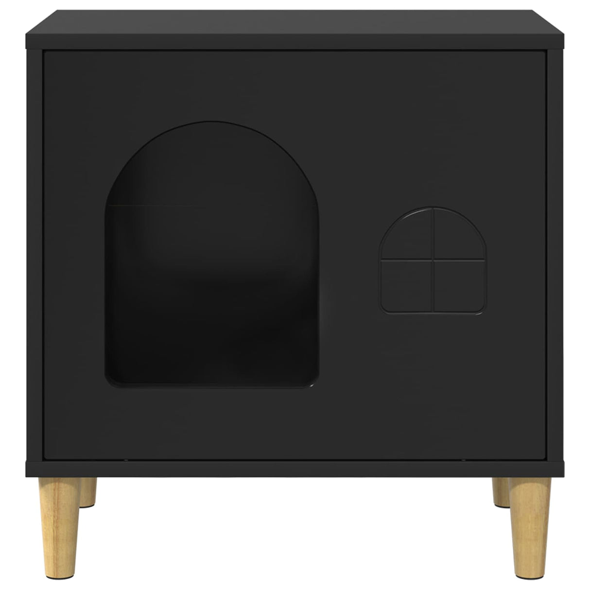 Cat House Black 51 x 30 x 52 cm Engineered Wood