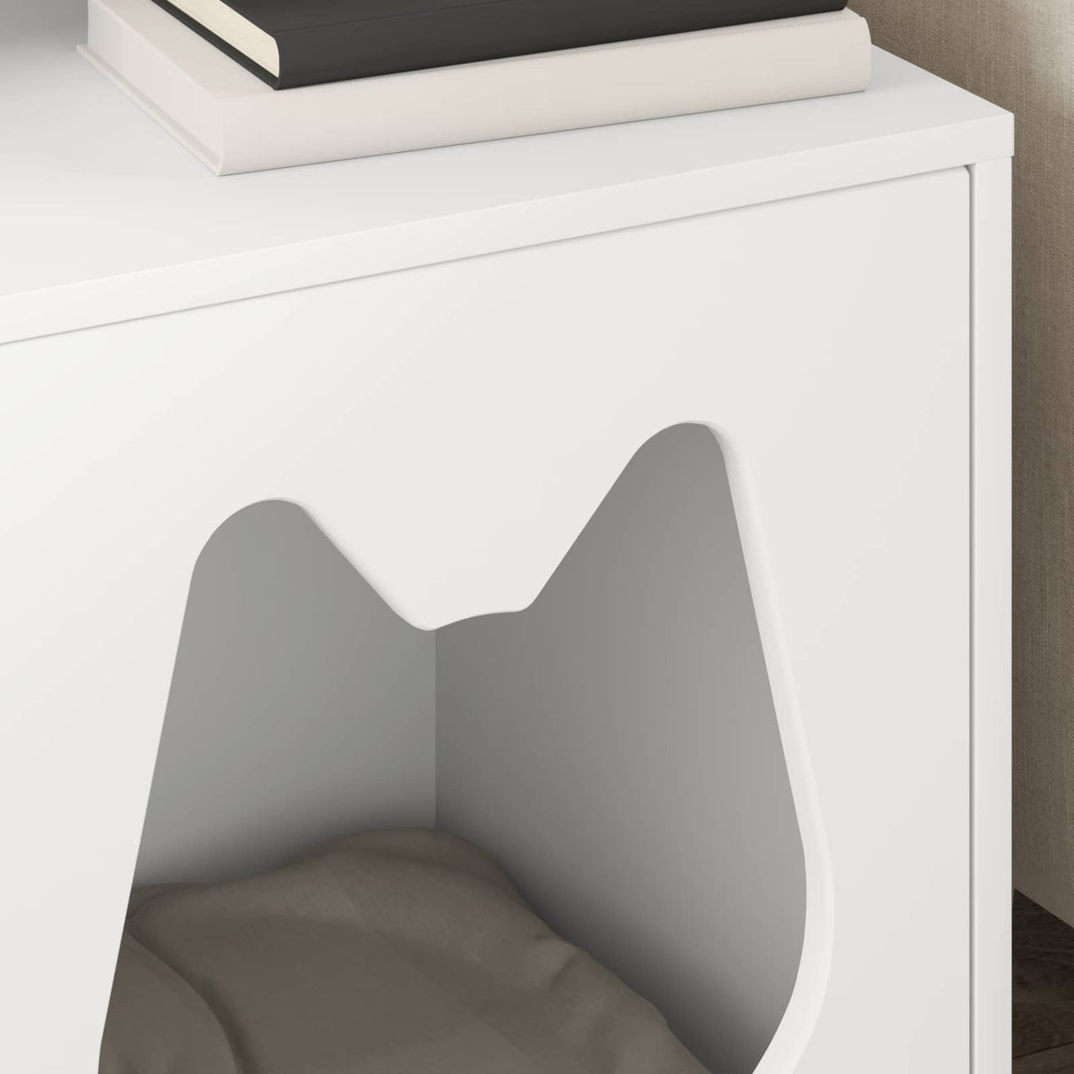 Cat House White 42.5 x 40 x 53.5 cm Engineered Wood