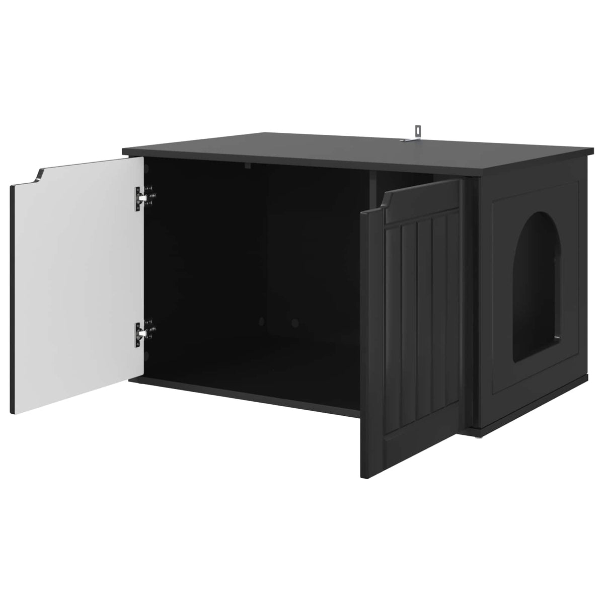 Cat House Black 85 x 55 x 50.5 cm Engineered Wood