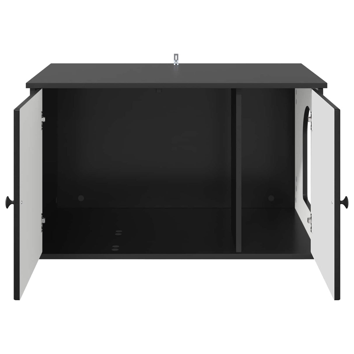 Cat House Black 85 x 55 x 50.5 cm Engineered Wood