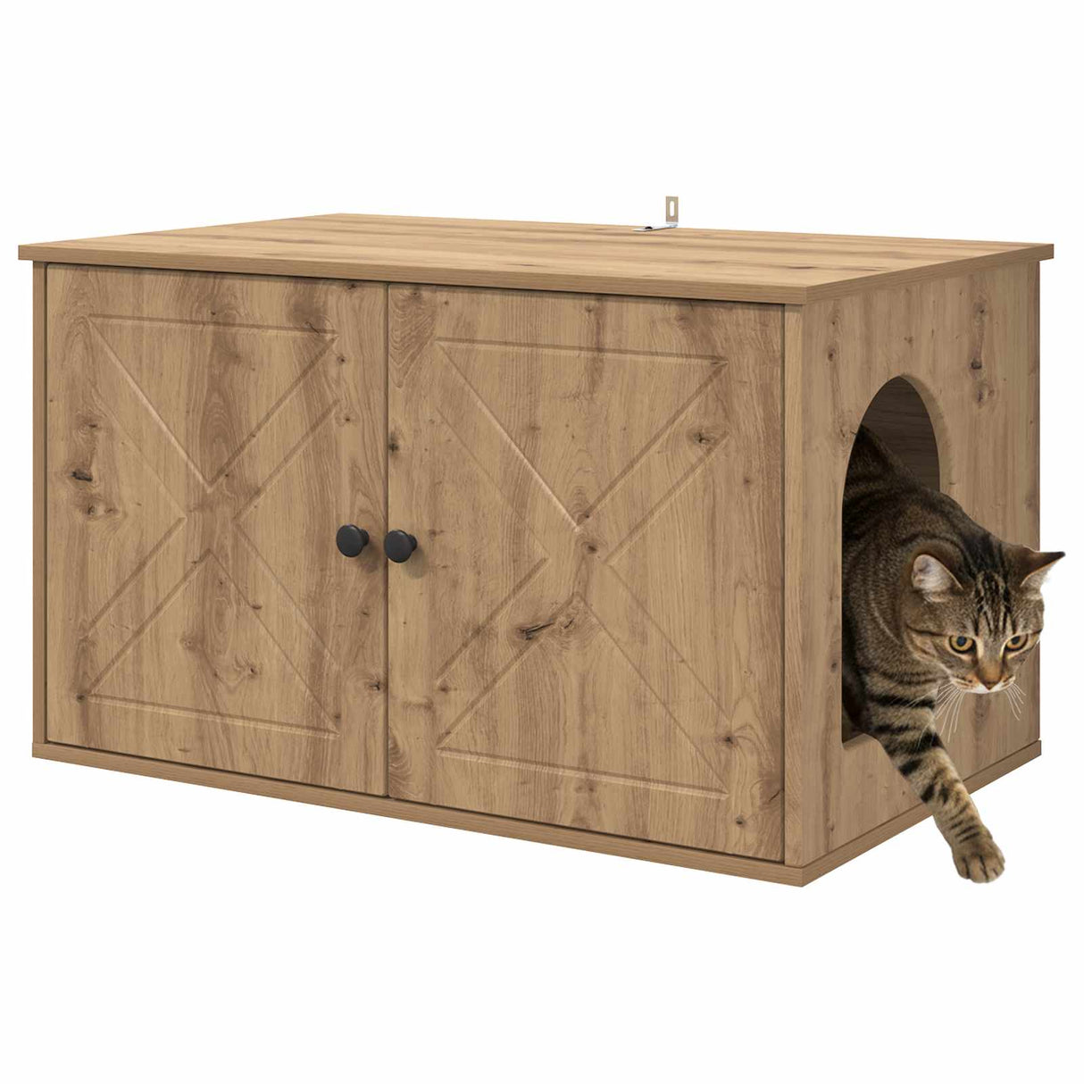 Cat House Artisian Oak 85 x 55 x 50.5 cm Engineered Wood