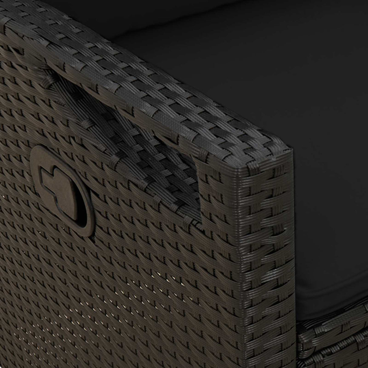 Garden Bench Black 105 x 60 x 112 cm Steel and Polyester