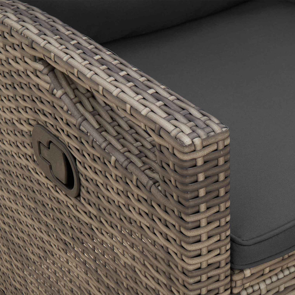 Garden Bench with Pillow Grey and Dark Grey 105 x 60 x 112 cm