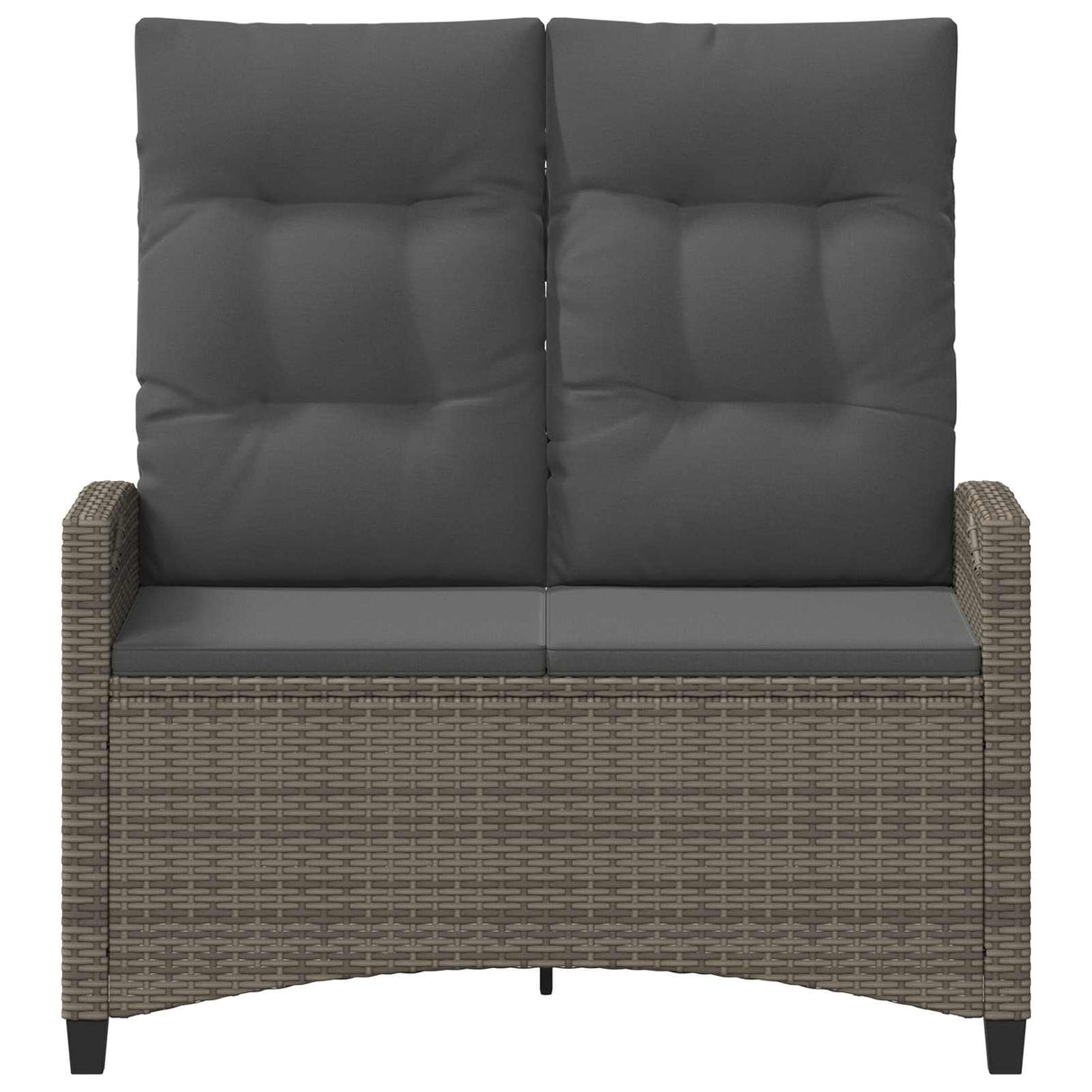 Garden Bench with Pillow Grey and Dark Grey 105 x 60 x 112 cm