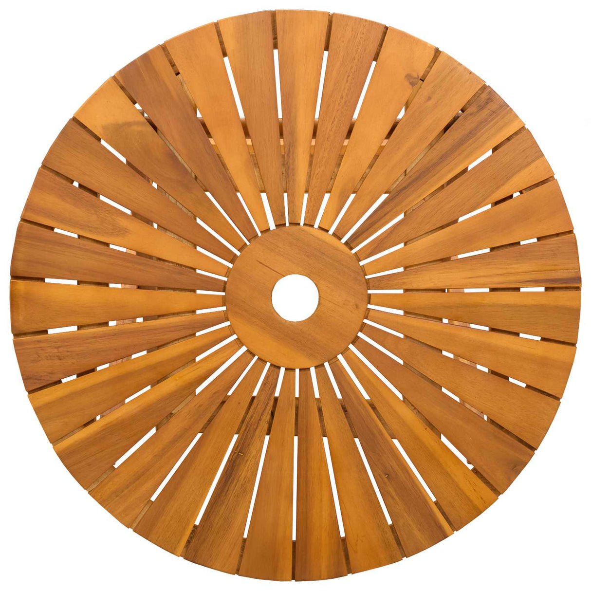 Folding Garden Table Natural Ø60 x 75 cm Solid Acacia Wood
