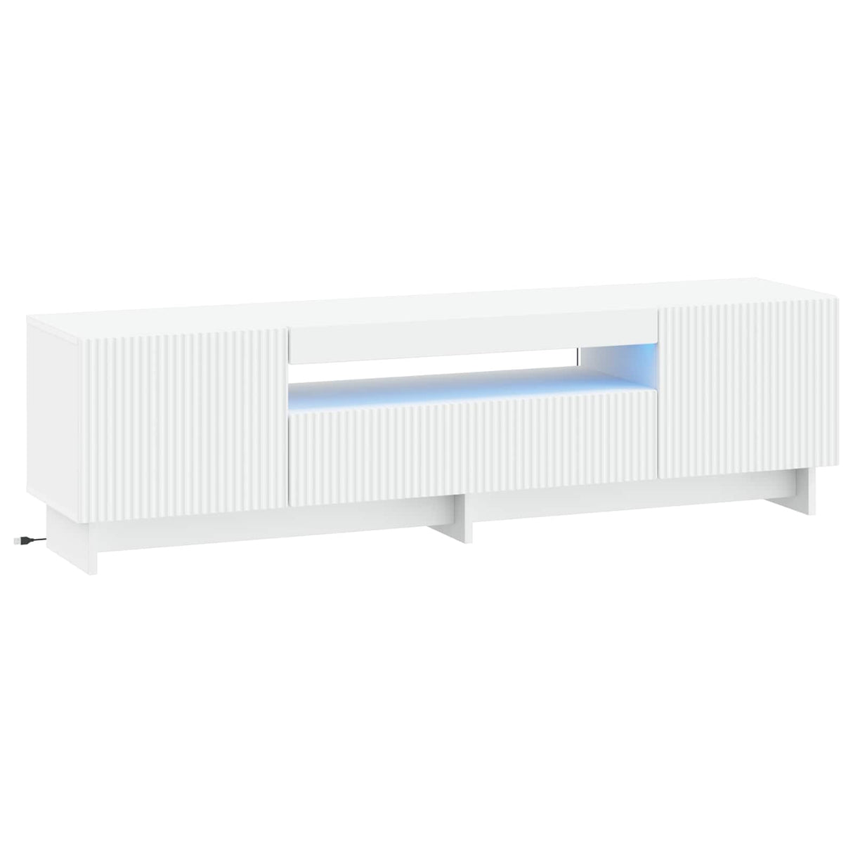 LED TV Cabinet EDE 153 x 35 x 43 cm White Engineered Wood