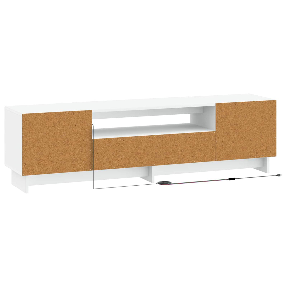 LED TV Cabinet EDE 153 x 35 x 43 cm White Engineered Wood