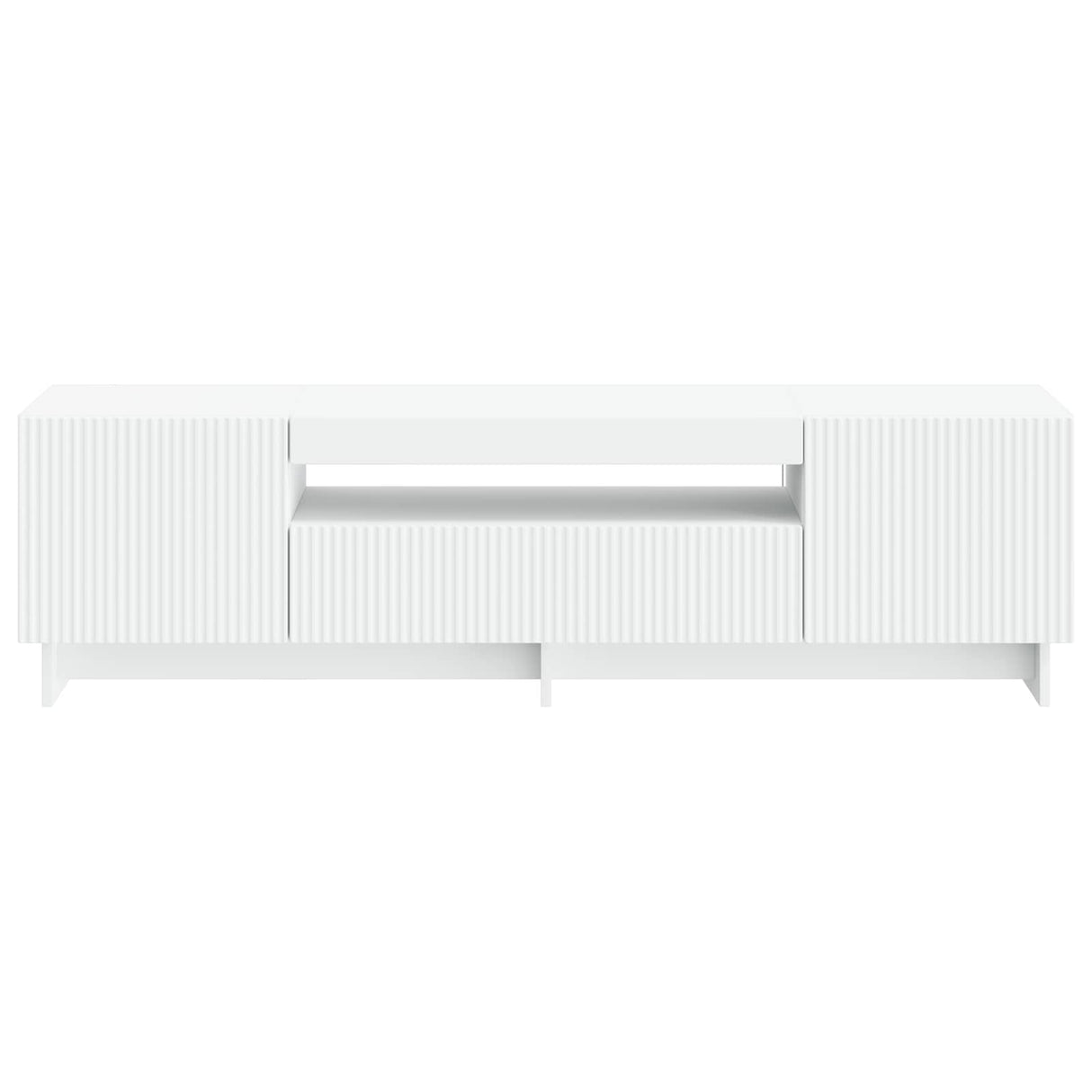 LED TV Cabinet EDE 153 x 35 x 43 cm White Engineered Wood