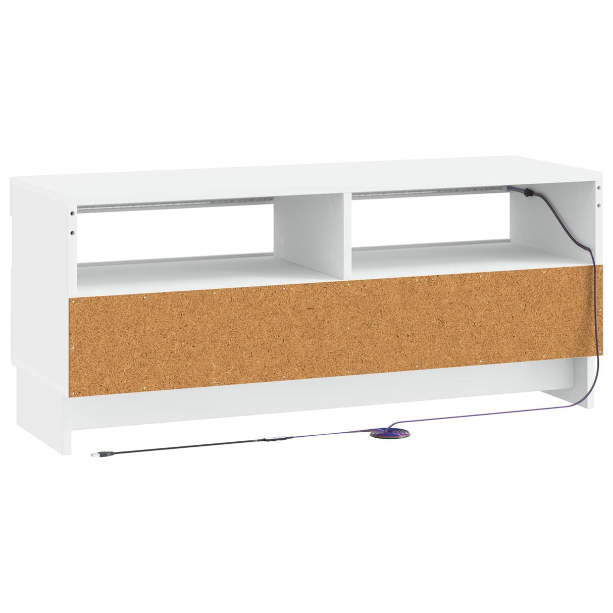 LED TV Cabinet EDE 100 x 35 x 43 cm White Engineered Wood