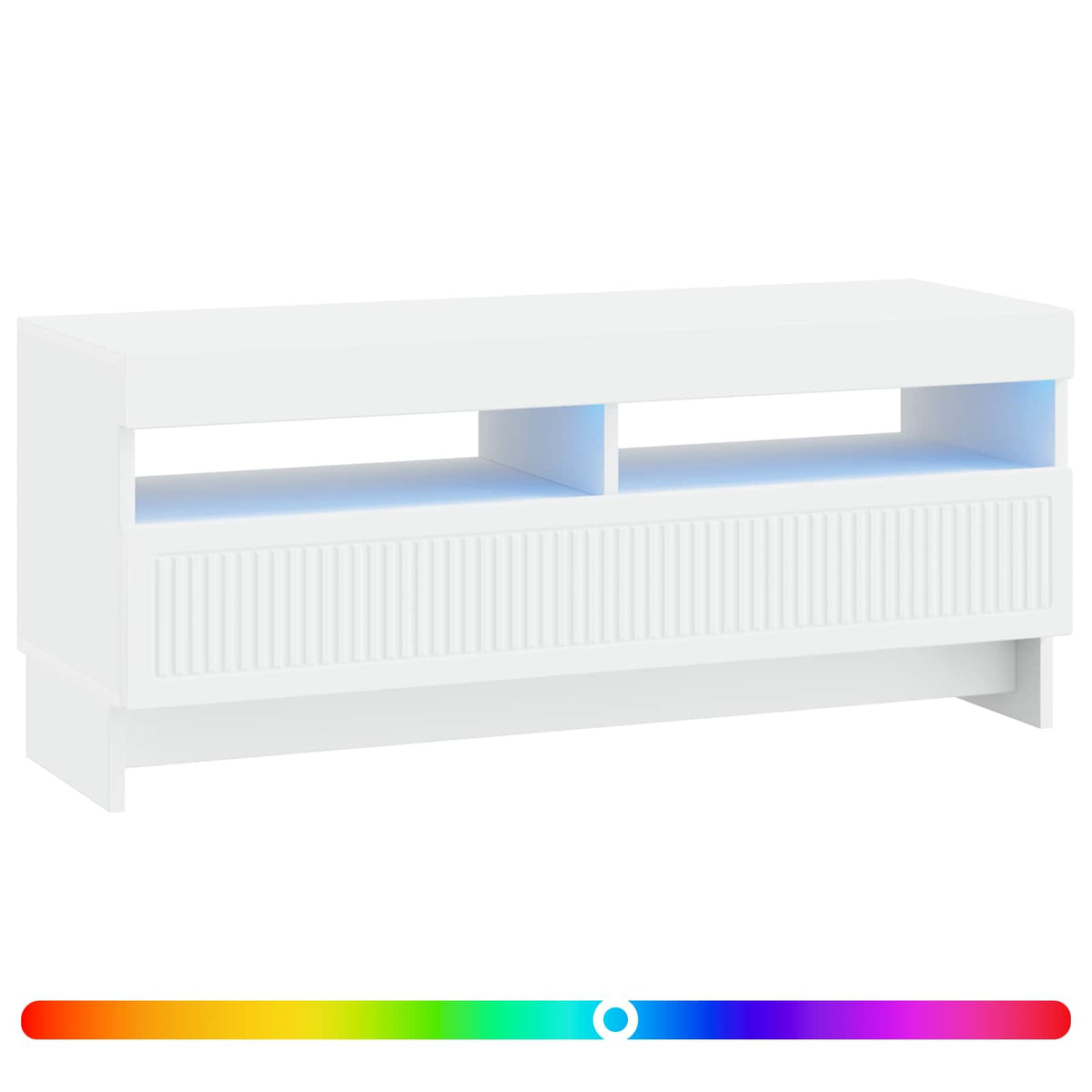 LED TV Cabinet EDE 100 x 35 x 43 cm White Engineered Wood